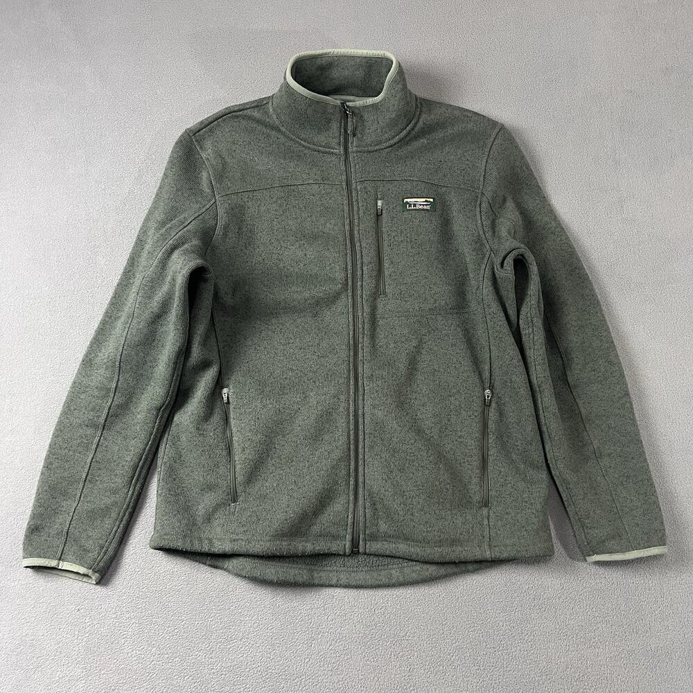 L.L. Bean Jacket Mens Size Large Gray Better Sweater Full Zip Fleece Casual